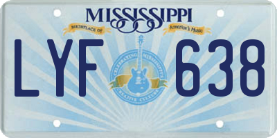 MS license plate LYF638