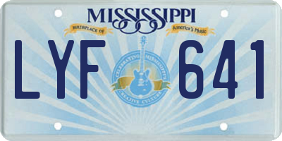 MS license plate LYF641