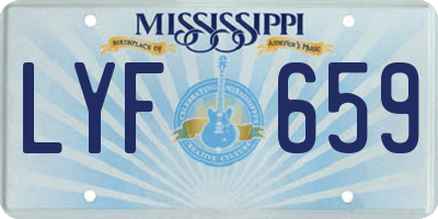 MS license plate LYF659