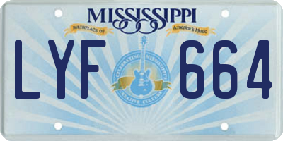 MS license plate LYF664