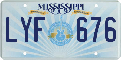 MS license plate LYF676