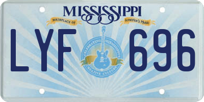 MS license plate LYF696