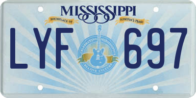 MS license plate LYF697