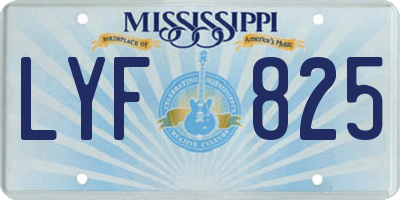 MS license plate LYF825