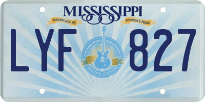 MS license plate LYF827