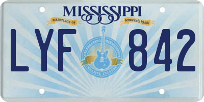 MS license plate LYF842