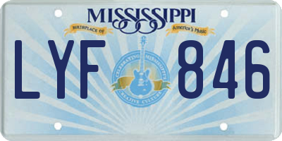 MS license plate LYF846