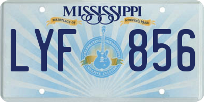 MS license plate LYF856