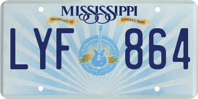 MS license plate LYF864