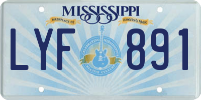 MS license plate LYF891