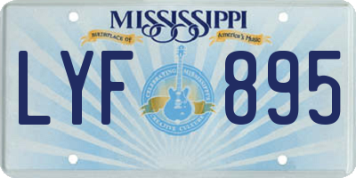 MS license plate LYF895