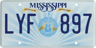 MS license plate LYF897