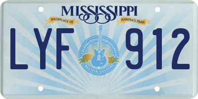 MS license plate LYF912