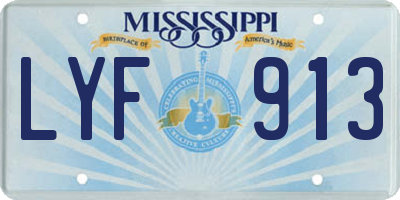 MS license plate LYF913