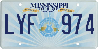 MS license plate LYF974