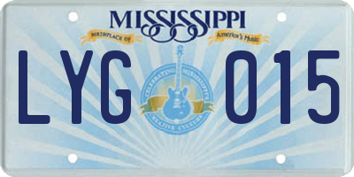MS license plate LYG015