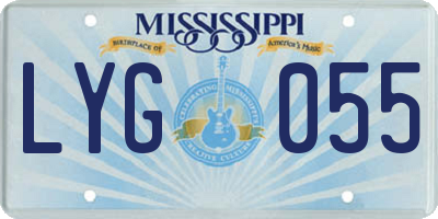 MS license plate LYG055