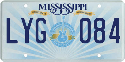 MS license plate LYG084