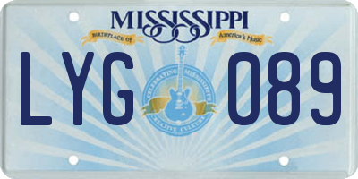 MS license plate LYG089