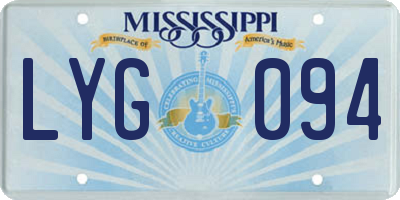 MS license plate LYG094