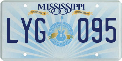 MS license plate LYG095