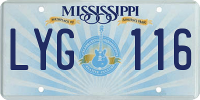 MS license plate LYG116