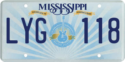 MS license plate LYG118