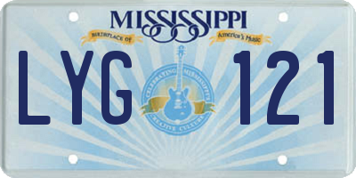 MS license plate LYG121