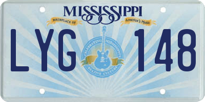 MS license plate LYG148