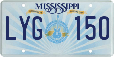 MS license plate LYG150