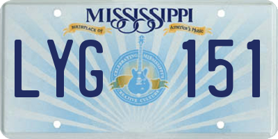 MS license plate LYG151