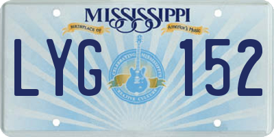 MS license plate LYG152