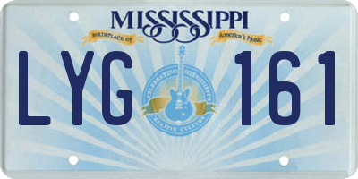 MS license plate LYG161