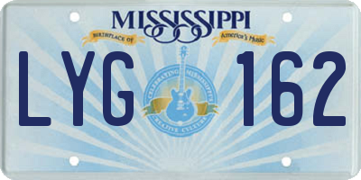 MS license plate LYG162
