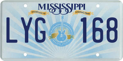 MS license plate LYG168