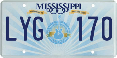 MS license plate LYG170