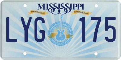 MS license plate LYG175