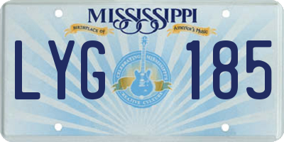 MS license plate LYG185