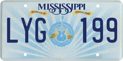 MS license plate LYG199