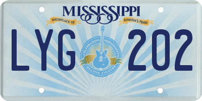 MS license plate LYG202
