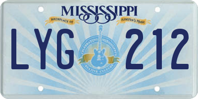 MS license plate LYG212