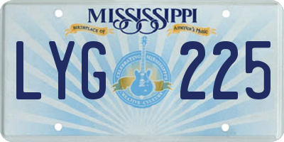 MS license plate LYG225