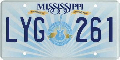 MS license plate LYG261