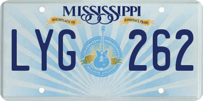 MS license plate LYG262