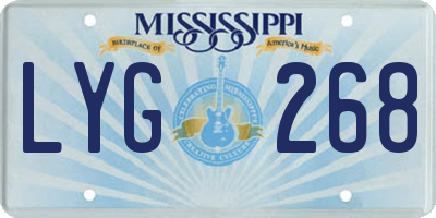 MS license plate LYG268