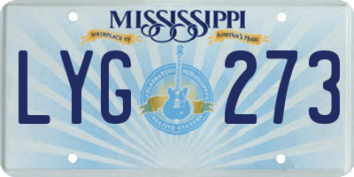 MS license plate LYG273