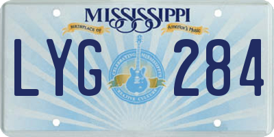 MS license plate LYG284