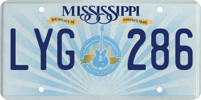 MS license plate LYG286