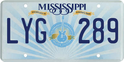 MS license plate LYG289