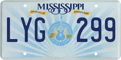 MS license plate LYG299